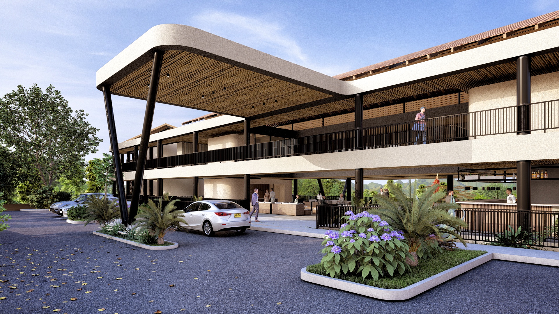 Pérgola de acceso