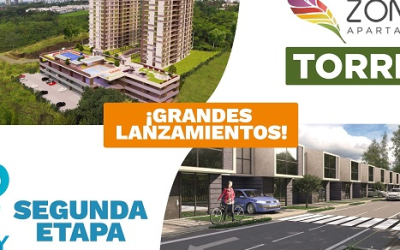 ¡Octubre de lanzamientos! Zonata Apartamentos torre 3 y Amuray Casas Segunda Etapa.