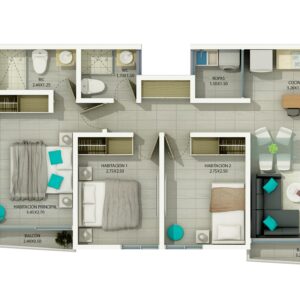 Zonata Apartamentos 73 metros cuadrados