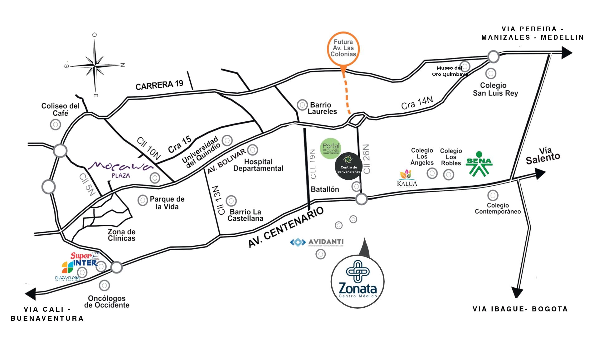 Mapa Zonata Centro Médico